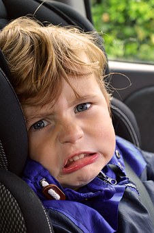kid crying in car