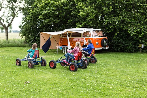 camper van and family