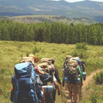 hiker on route